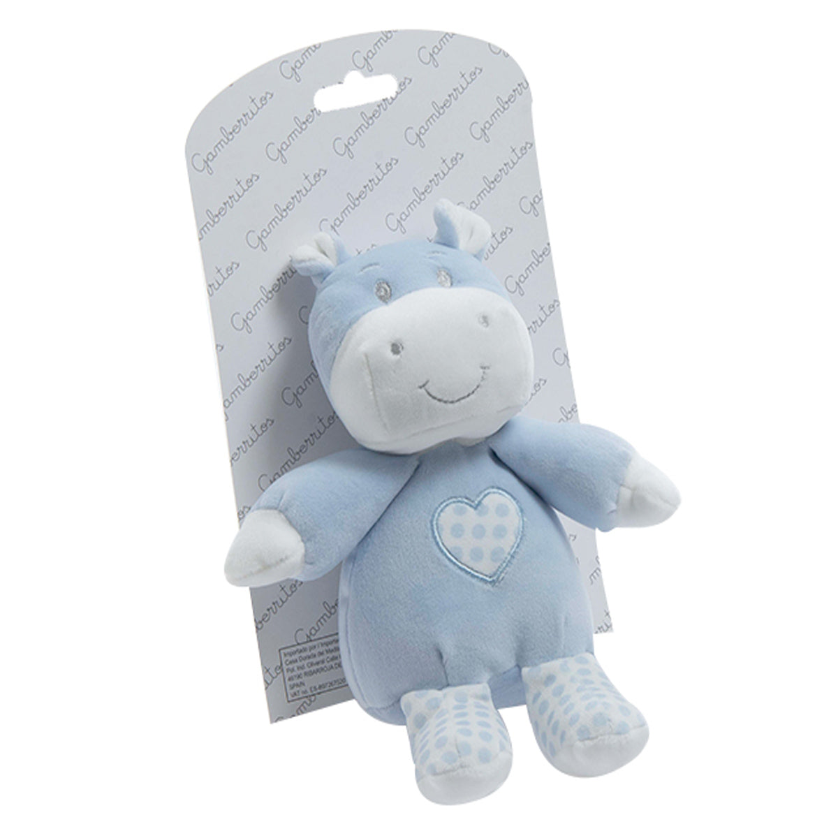 MUÑECO SONAJERO PARA BEBE HIPOPOTAMO GAMBERRITOS