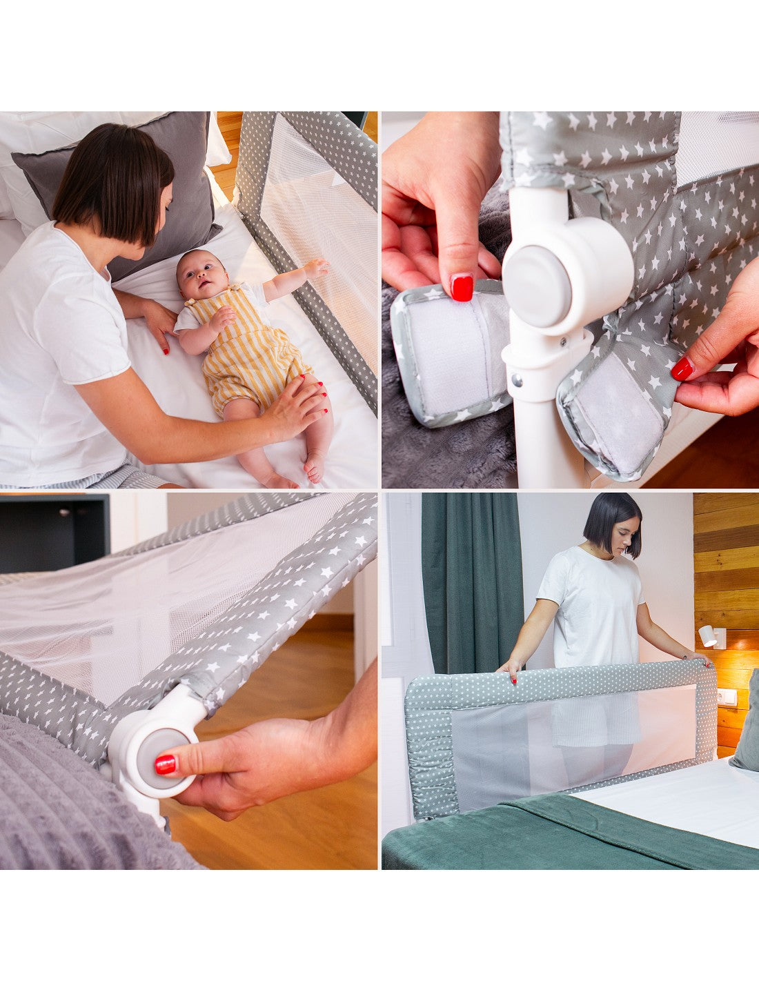 BARRERA DE CAMA ABATIBLE 1.50 ESTRELLAS  INTERBABY