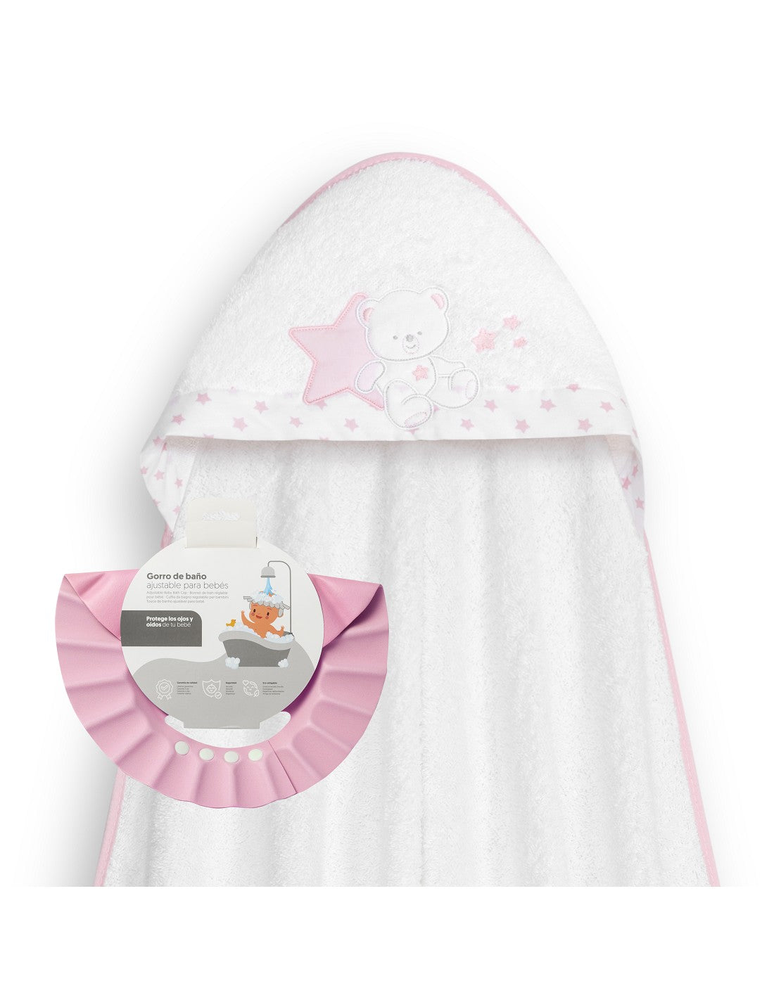 CAPA DE BAÑO Y GORRO OSITO SENTADO INTERBABY