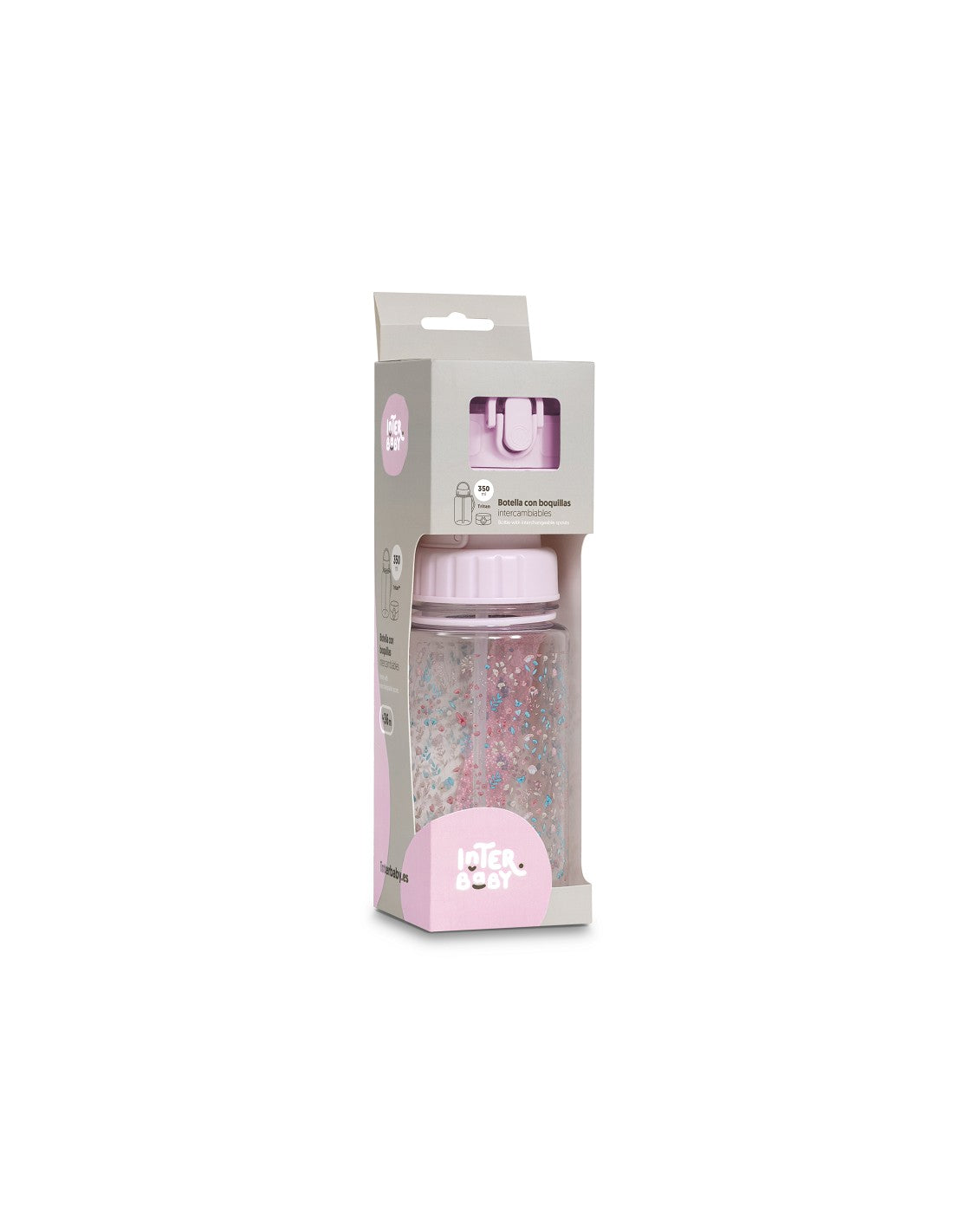 BOTELLA CON BOQUILLAS 350ML PETALOS INTERBABY