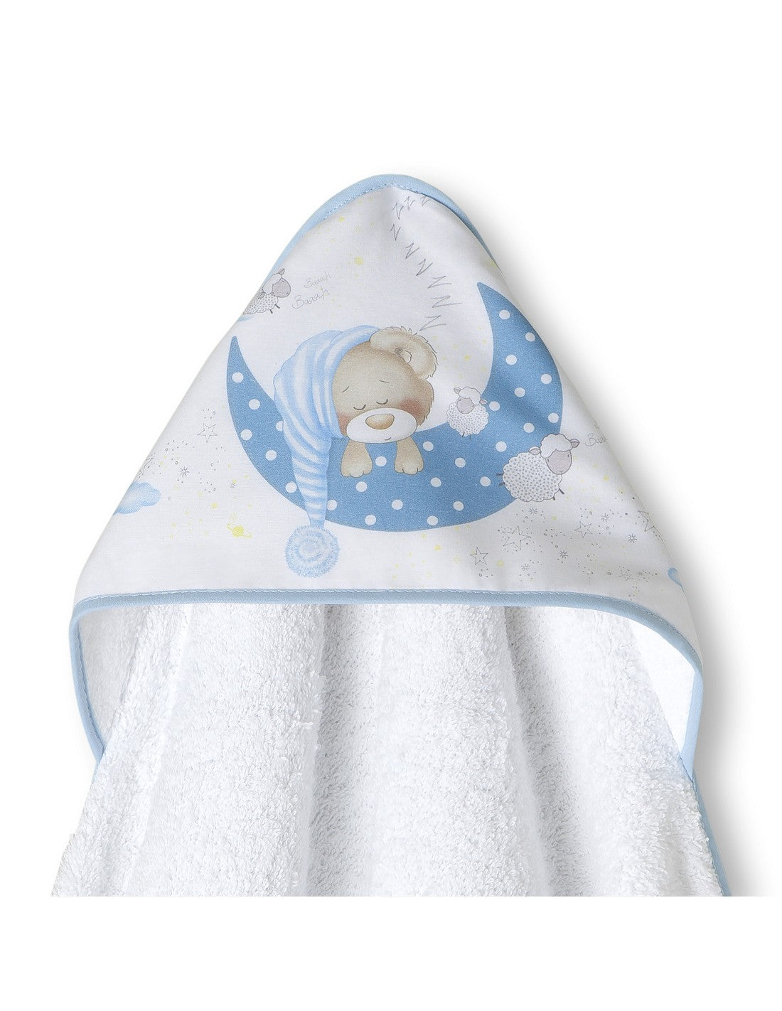 CAPA DE BAÑO Y BABERO BEAR SLEEPING INTERBABY