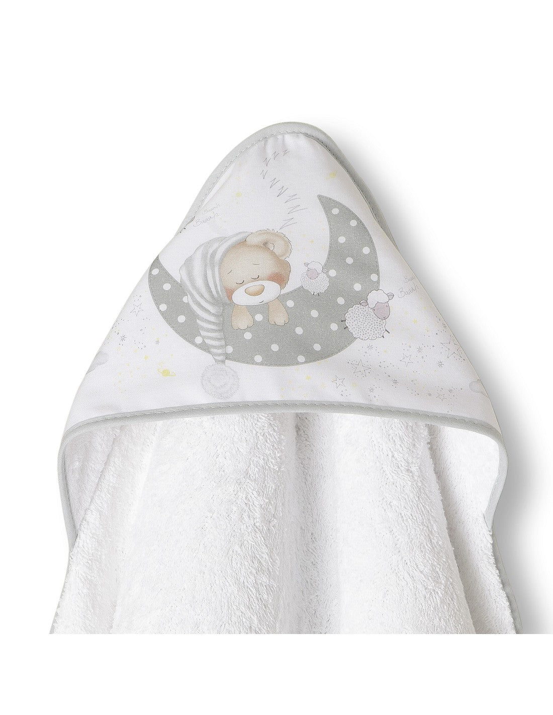 CAPA DE BAÑO Y BABERO BEAR SLEEPING INTERBABY
