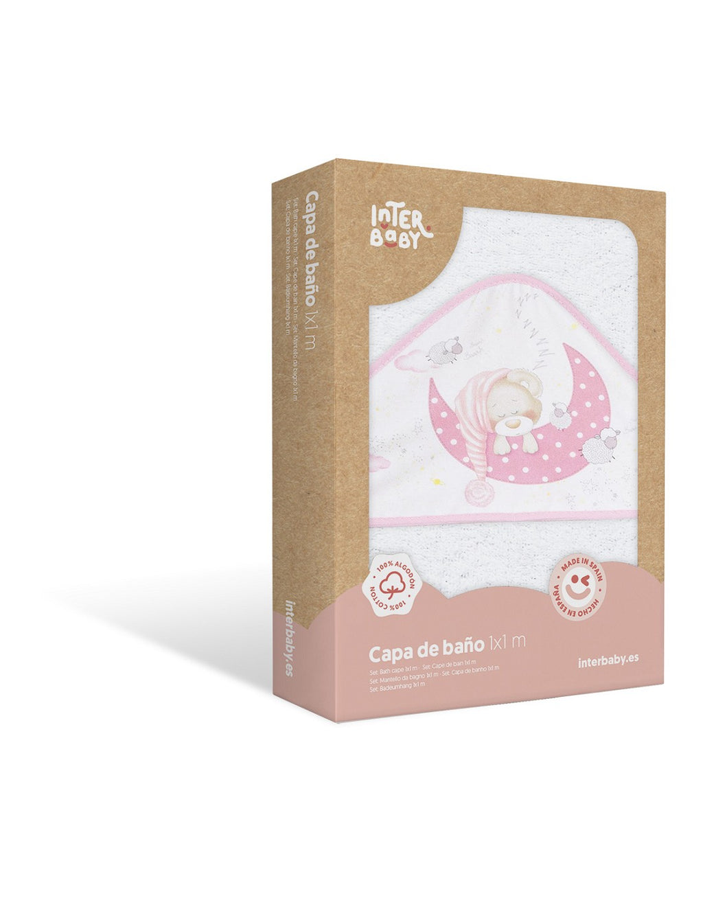 CAPA DE BAÑO Y BABERO BEAR SLEEPING INTERBABY