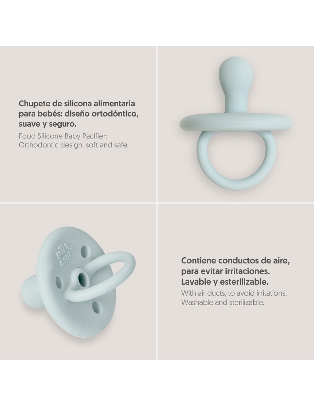 CHUPETE DE SILICONA PARA BEBE. INTERBABY