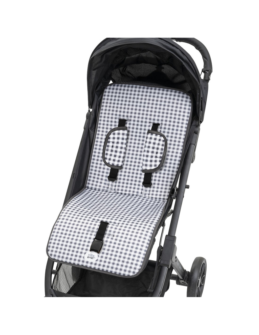 COLCHONETA UNIVERSAL VICHY GRIS INTERBABY