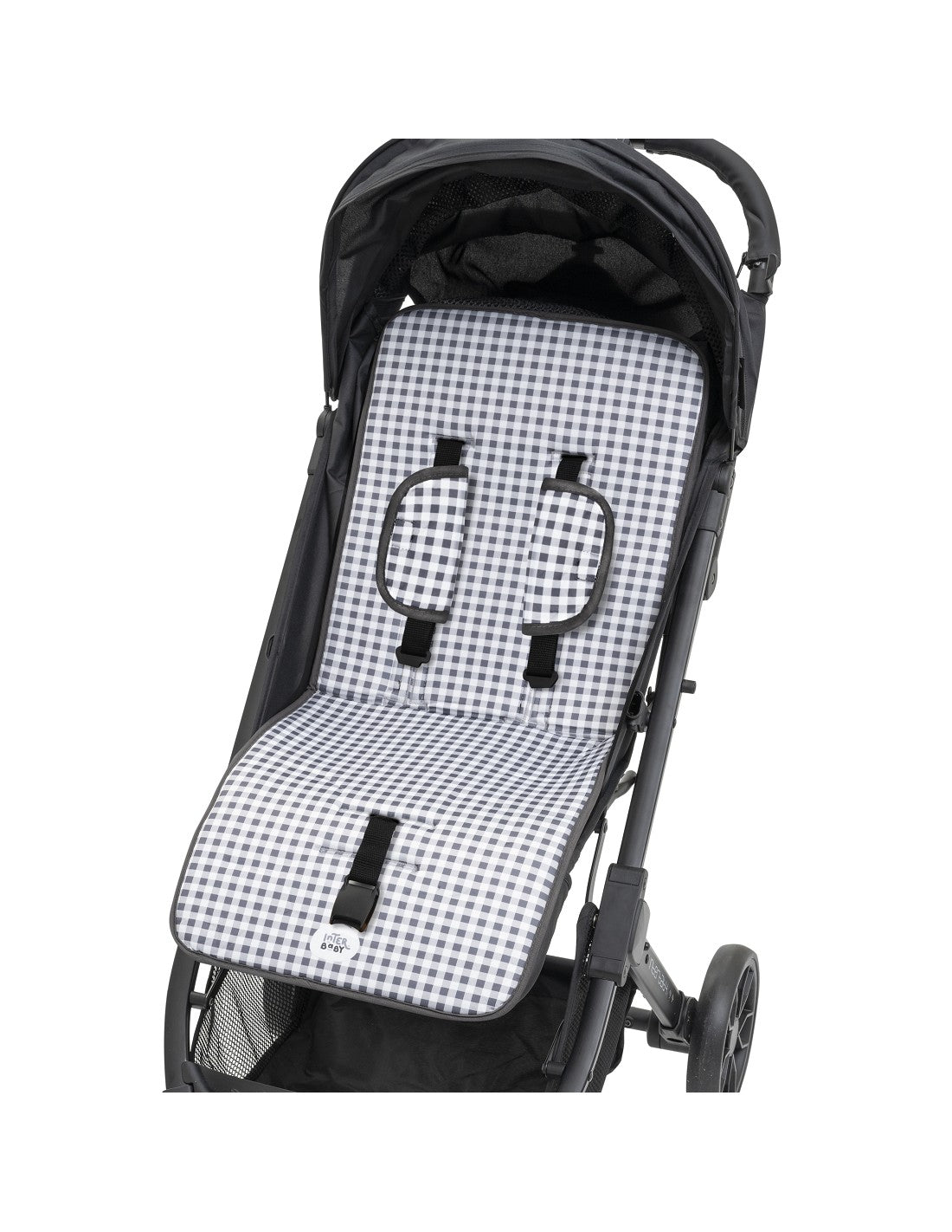 COLCHONETA UNIVERSAL VICHY GRIS INTERBABY