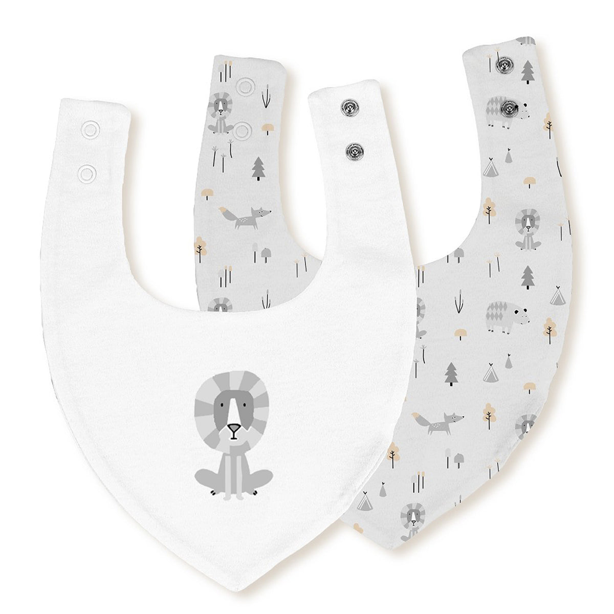 BABEROS BANDANA PACK DE 2 BAMBU FOX INTERBABY (20X30)