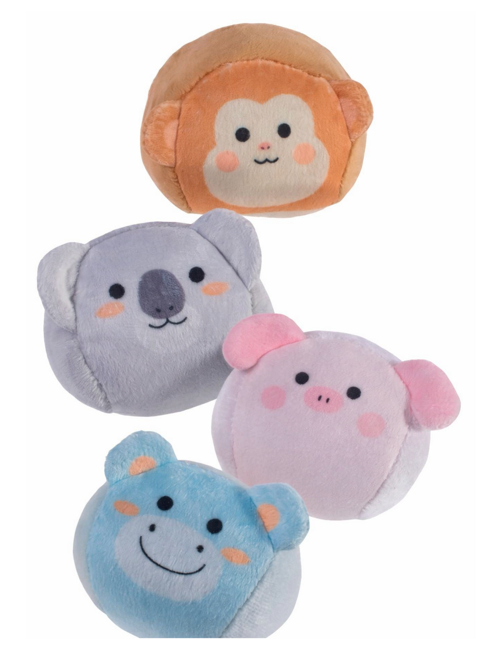 SET 4 SONAJEROS PELUCHE ANIMALES GAMBERRITOS
