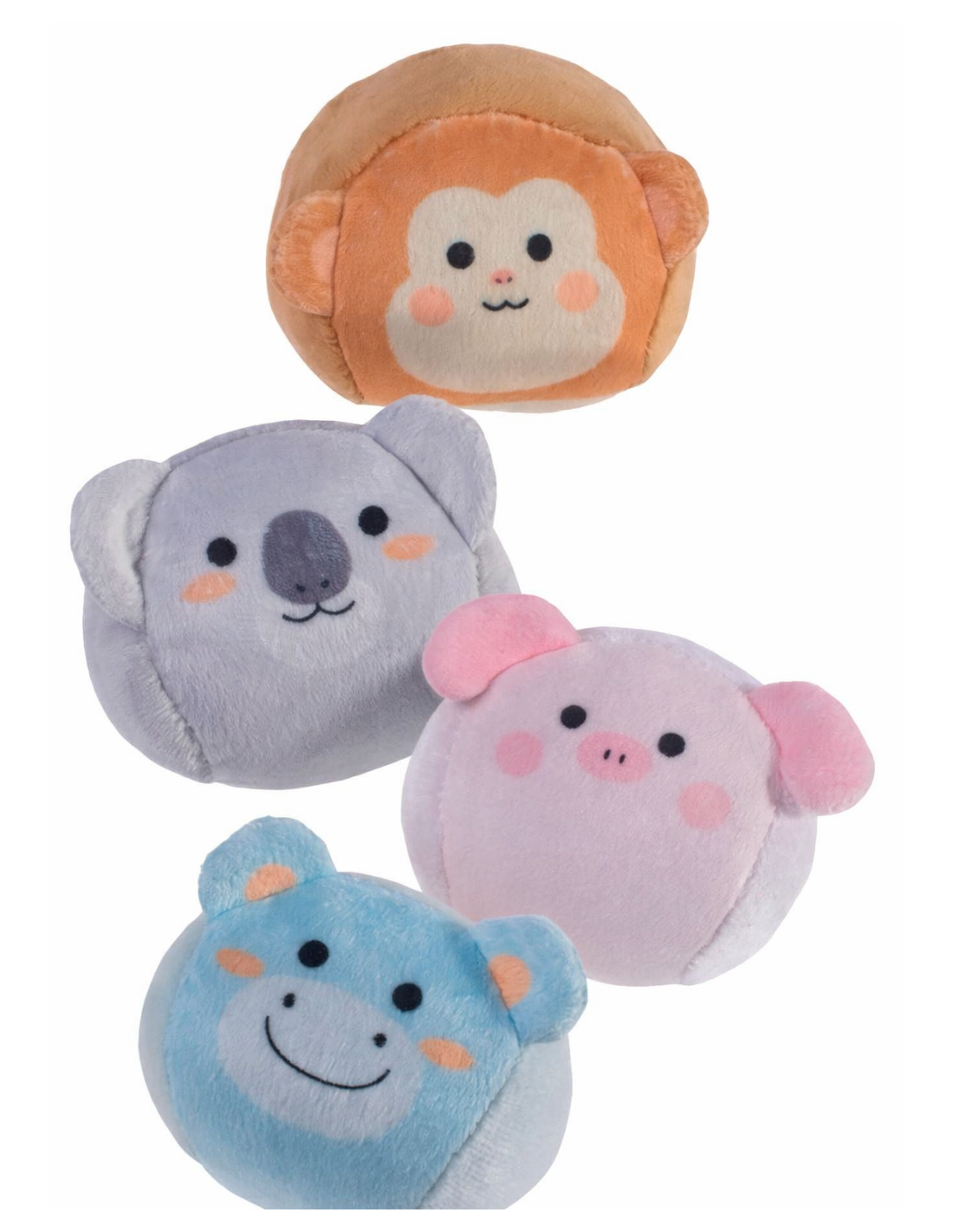 SET 4 SONAJEROS PELUCHE ANIMALES GAMBERRITOS