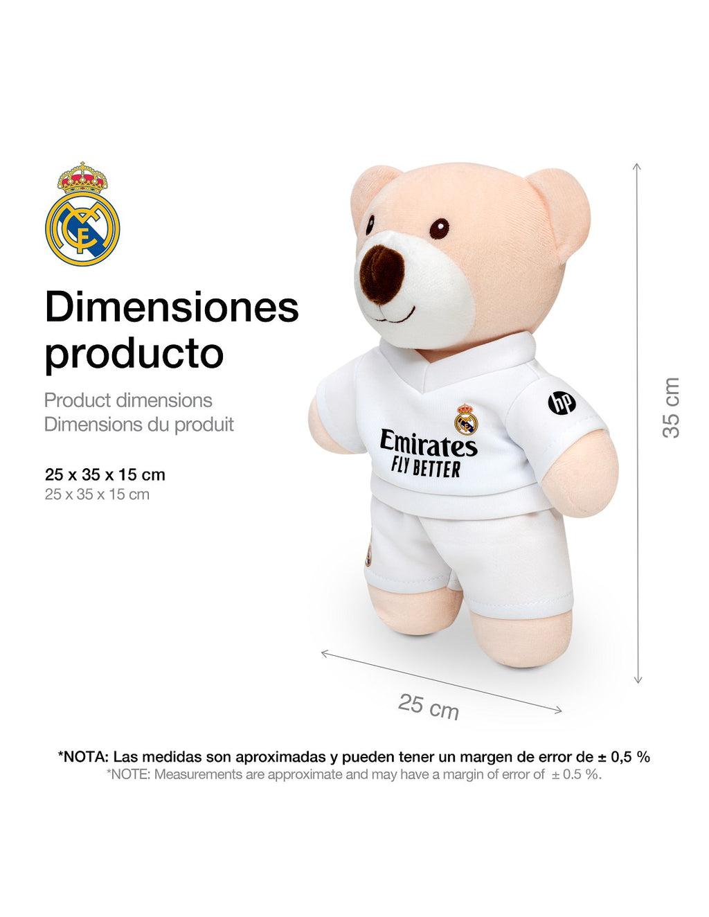 MUÑECO OSO REAL MADRID