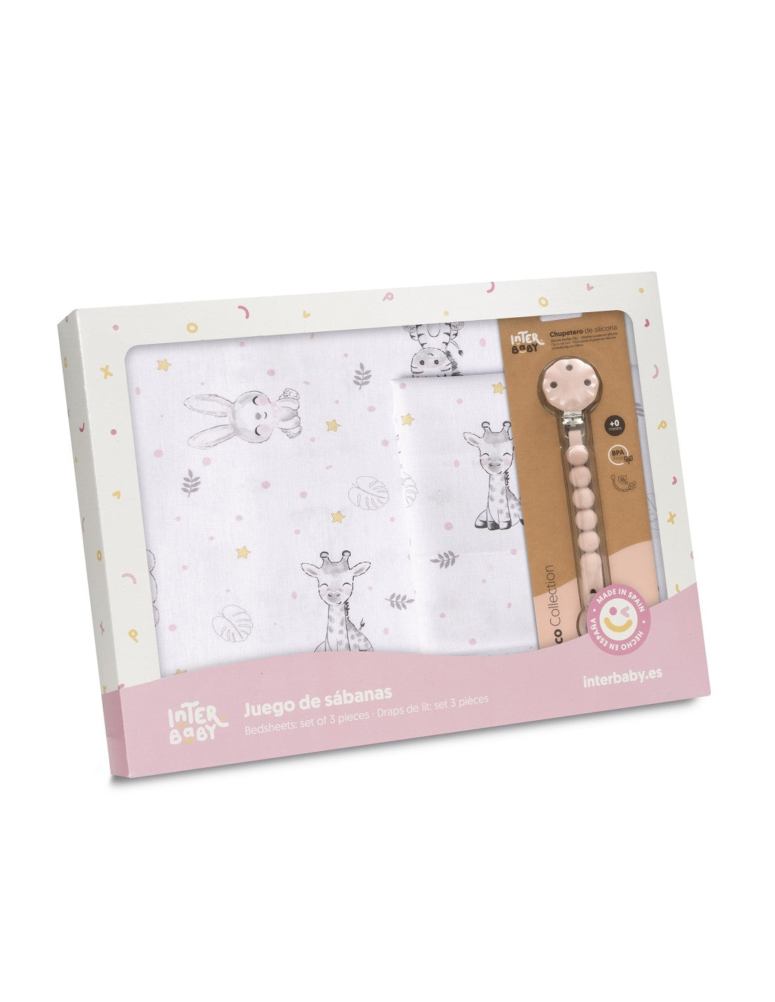 SET DE SABANAS CUNA KOALA + CHUPETERO INTERBABY
