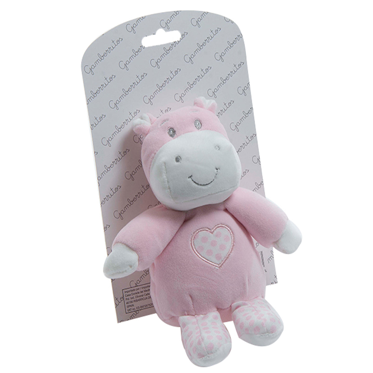 MUÑECO SONAJERO PARA BEBE HIPOPOTAMO GAMBERRITOS