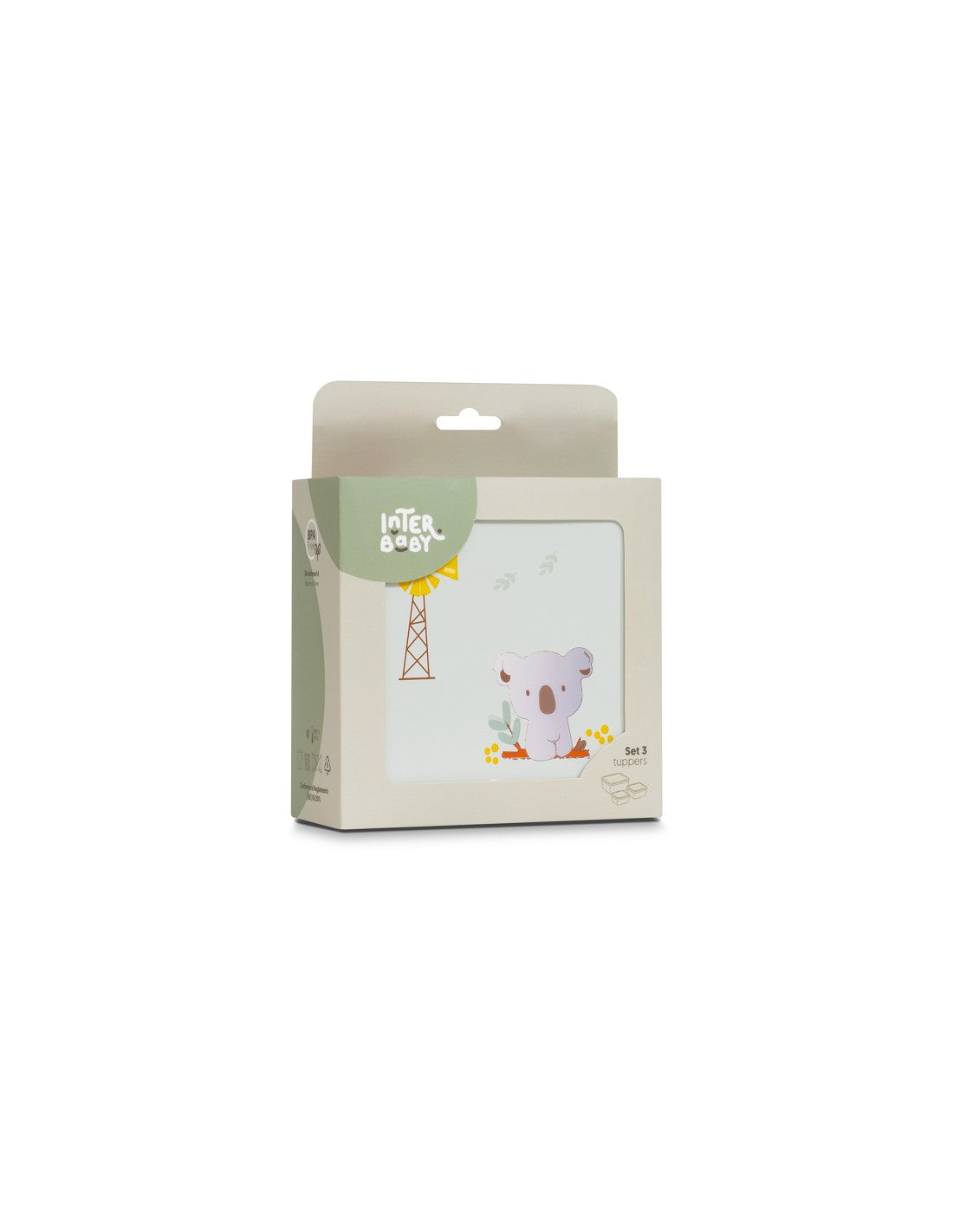 PACK ALIMENTACION 3 TUPPERS KOALA GRANJA INTERBABY