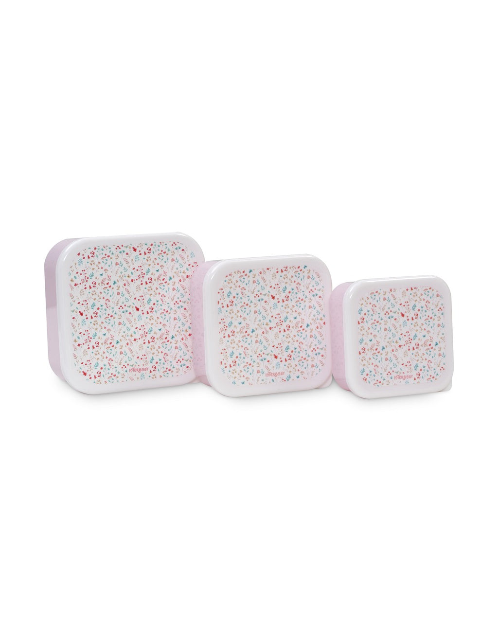 PACK ALIMENTACION 3 TUPPERS PETALOS ROSA INTERBABY
