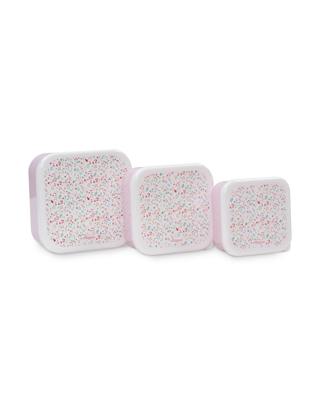 PACK ALIMENTACION 3 TUPPERS PETALOS ROSA INTERBABY