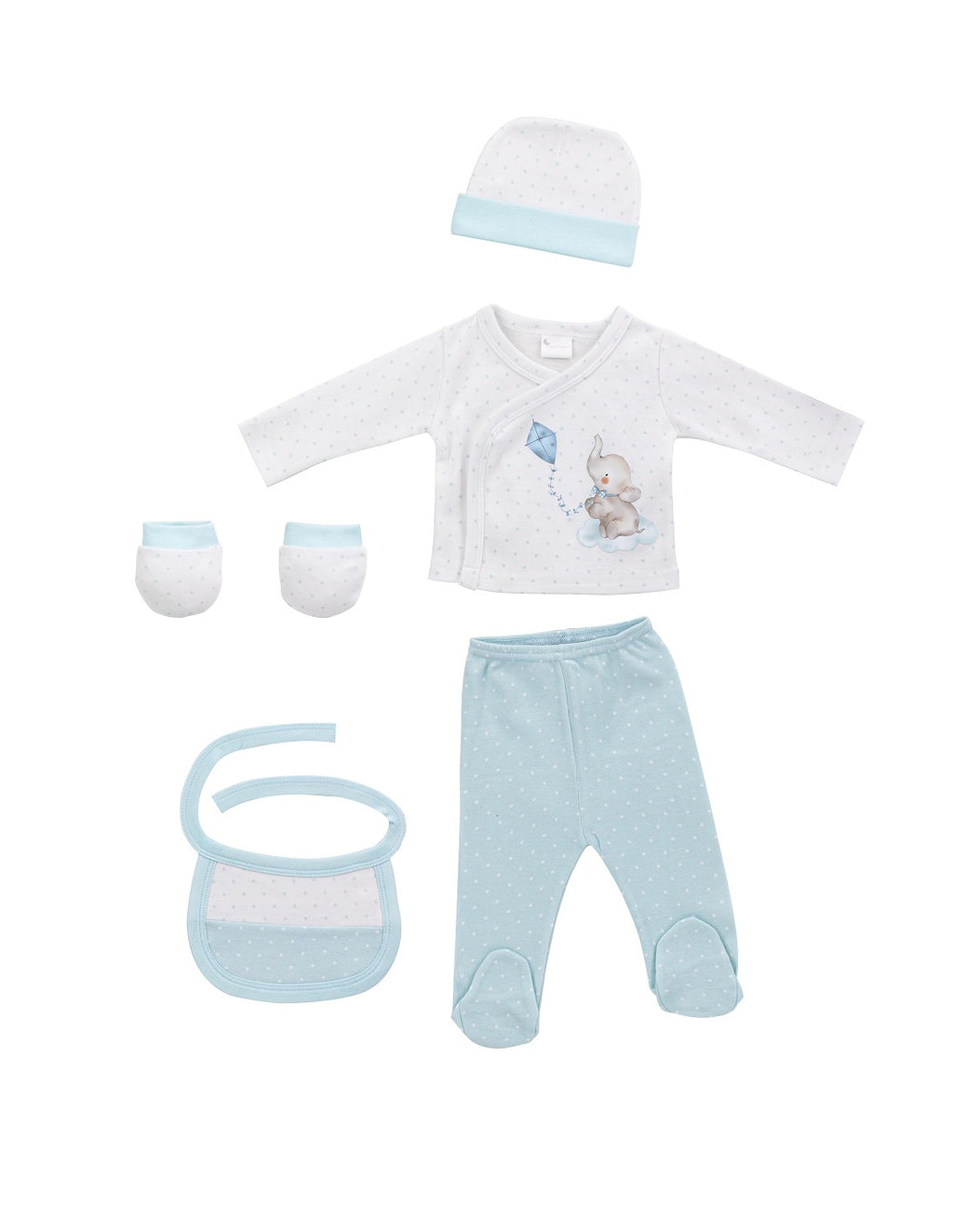 SET DE 5 PIEZAS BAMBÚ ELEFANTES INTERBABY