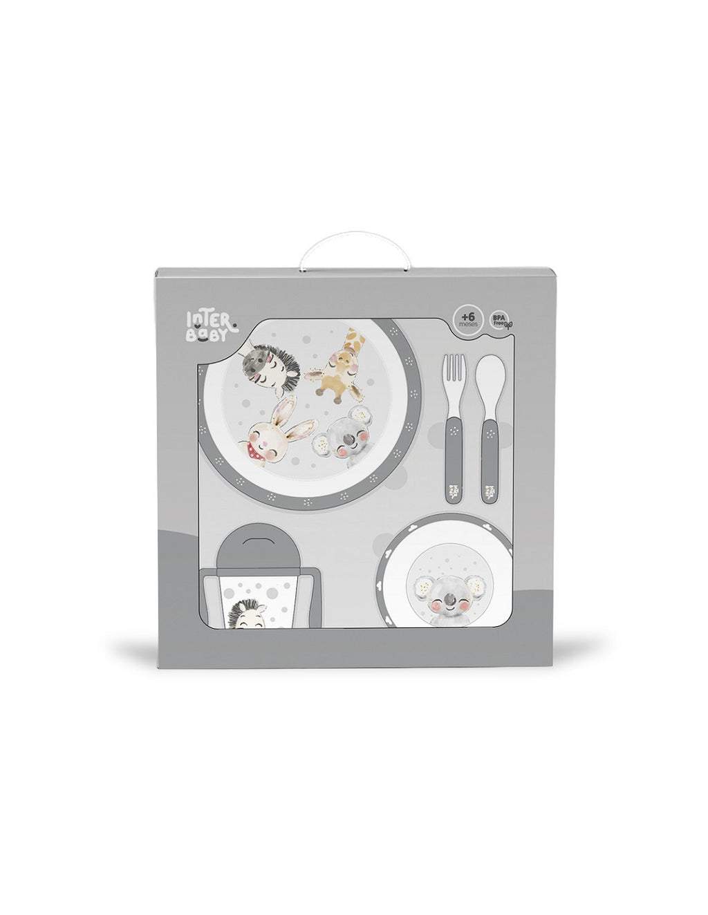 SET DE VAJILLA 5 PIEZAS ACUARELA  INTERBABY