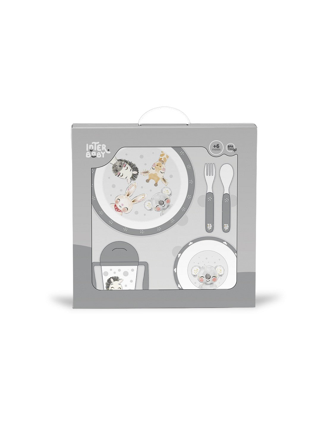 SET DE VAJILLA 5 PIEZAS ACUARELA  INTERBABY