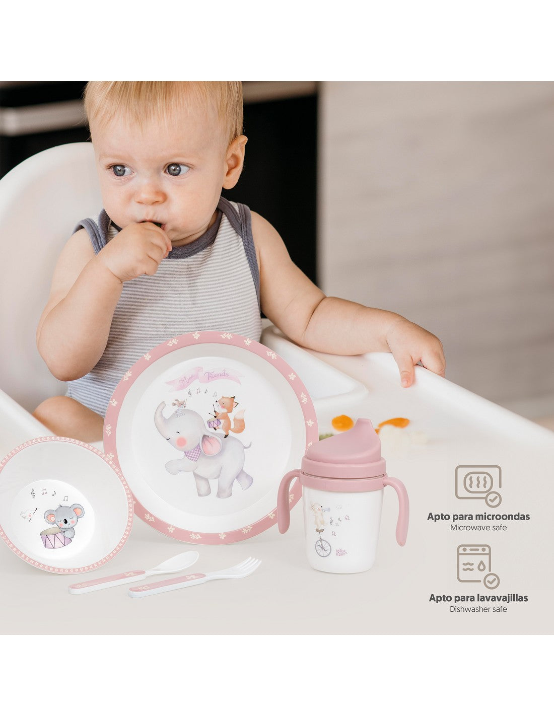SET DE VAJILLA 5 PIEZAS MUSIC. INTERBABY