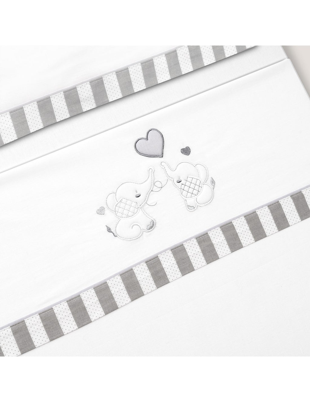 SET DE SABANAS CUNA+CHUPETERO. ELEFANTES. INTERBABY