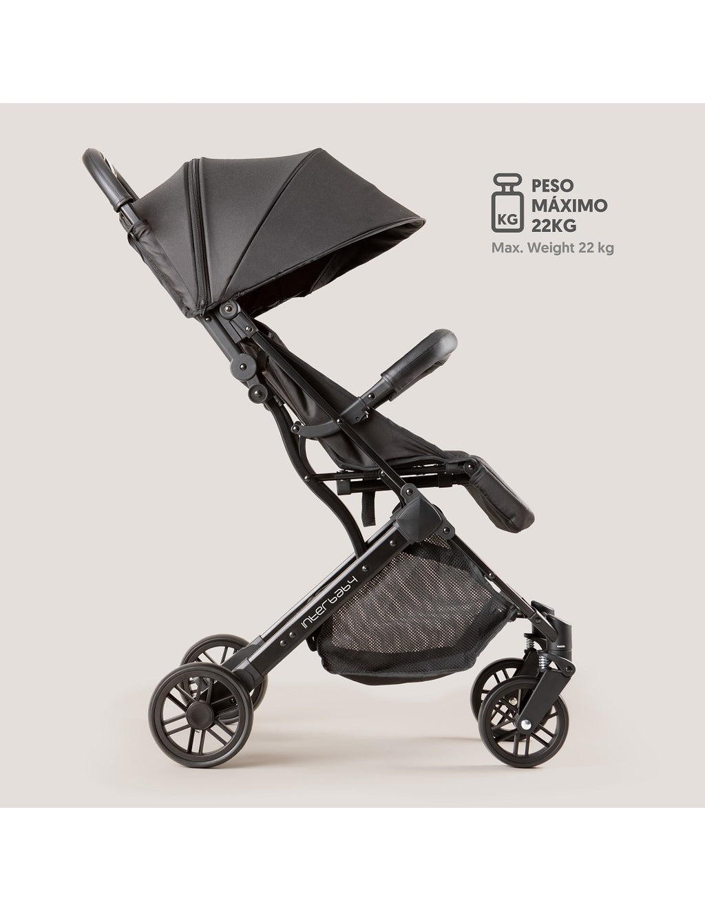 SILLA DE PASEO MINIMUM SPACE PLUS GRIS. INTERBABY