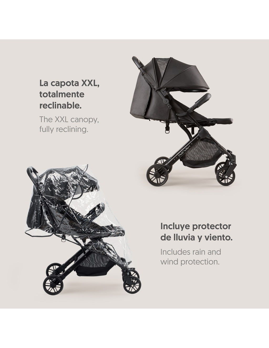 SILLA DE PASEO MINIMUM SPACE PLUS GRIS. INTERBABY