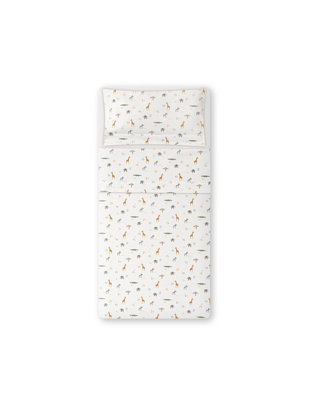 SET DE SABANAS CUNA COLECCION SAVANNA JIRAFA INTERBABY